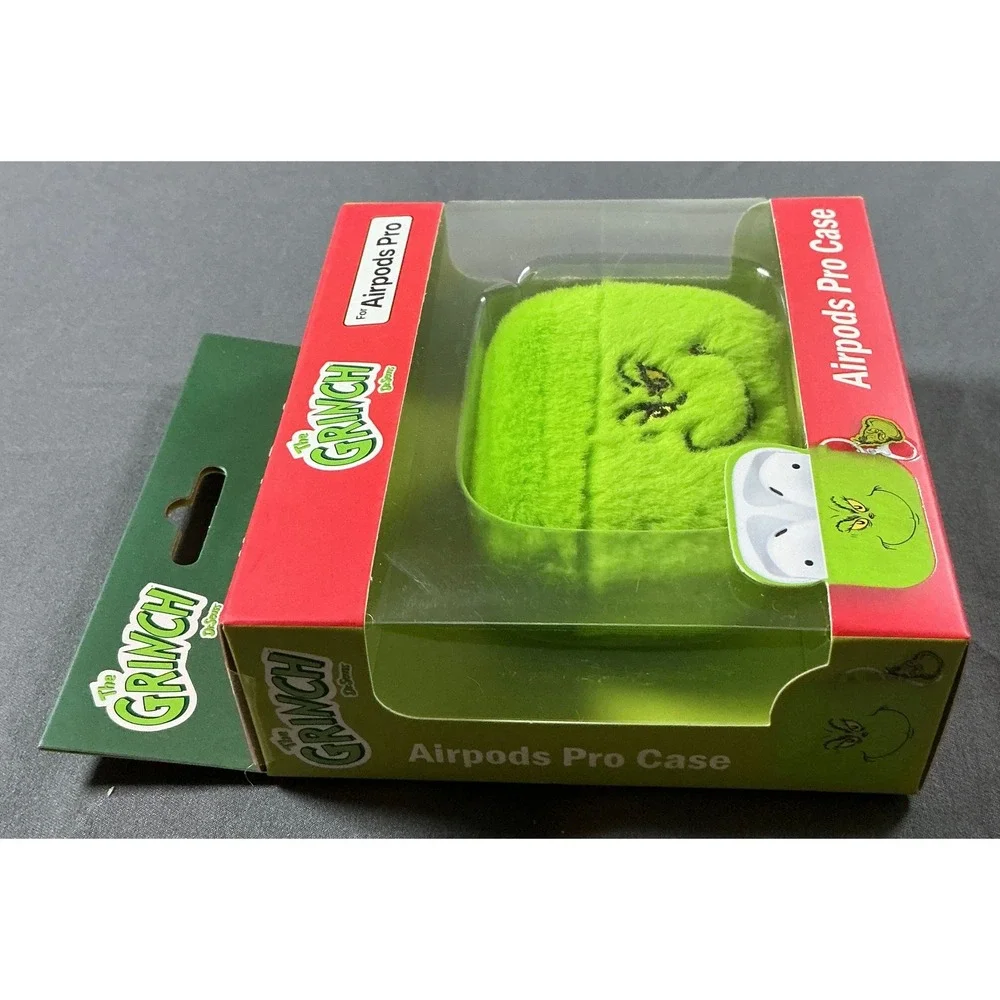 Dr. Seuss The Grinch Airpods Pro Case CultureFly Fuzzy Green Plush Cover NIB